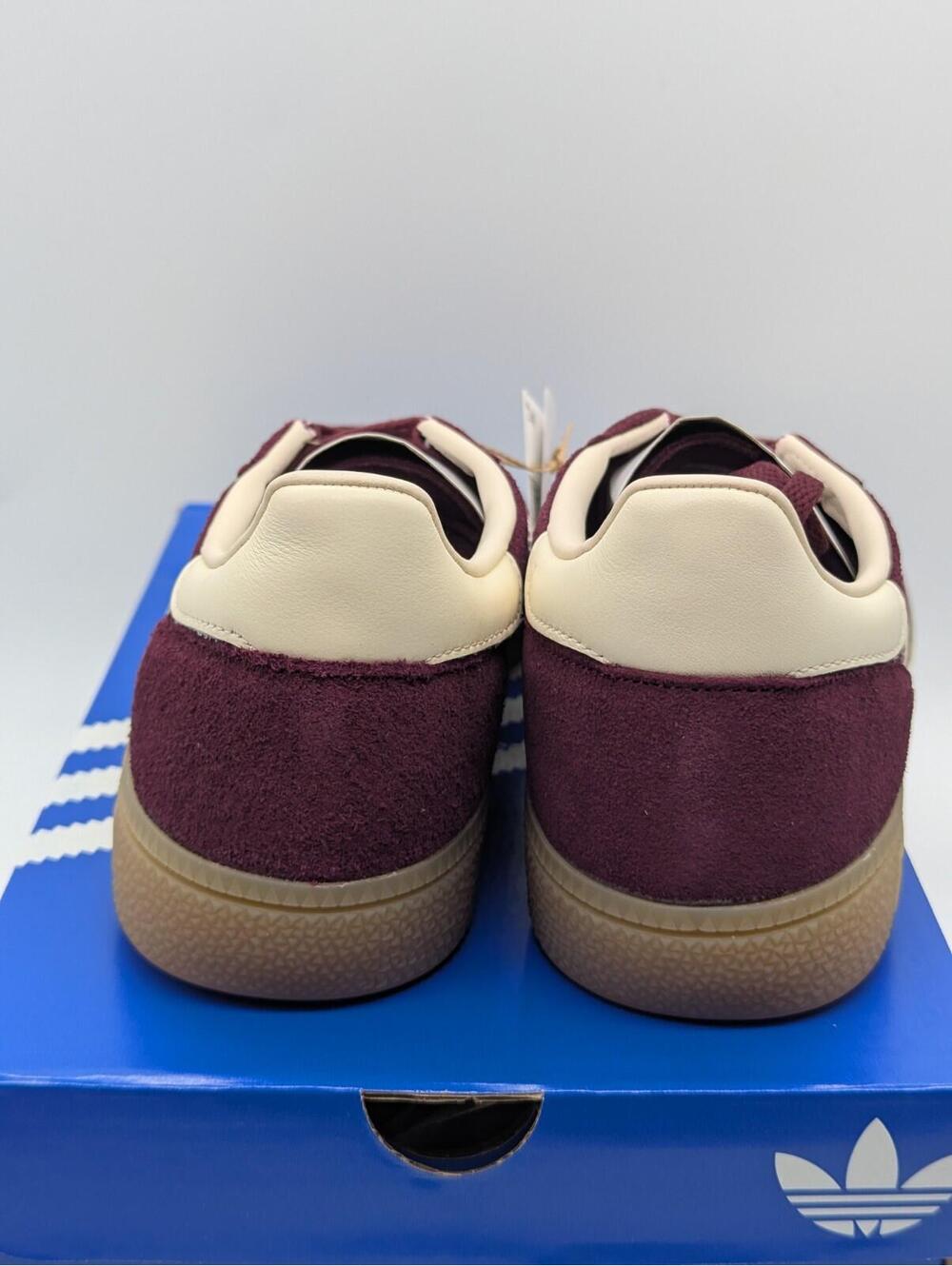 Women's Size 9 - Adidas Handball Spezial Maroon Burgundy White Shoes JP8726 New - Picture 5 of 10